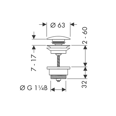 Hansgrohe maišytuvas praustuvui su dušeliu ir ventiliu Focus 31927000 3