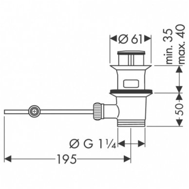 Hansgrohe maišytuvas praustuvui su ventiliu Focus 70 31732000 3