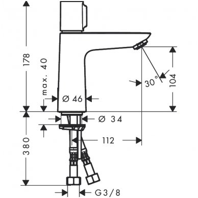 Hansgrohe maišytuvas praustuvui Talis Select E 110 2