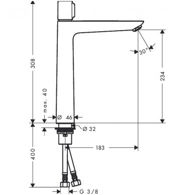 Hansgrohe maišytuvas praustuvui Talis Select E 240 2