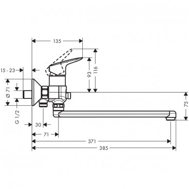 Hansgrohe maišytuvas voniai Logis 71402000 2