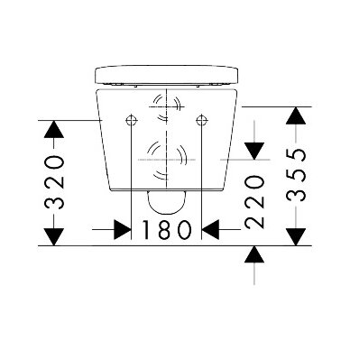 Hansgrohe pakabinamas WC su dangčiu EluPura S 540 5