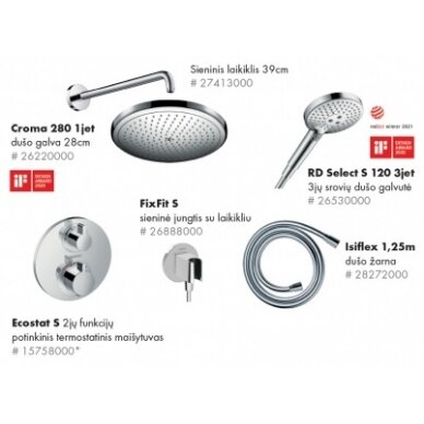 Hansgrohe potinkinis dušo komplektas 6in1