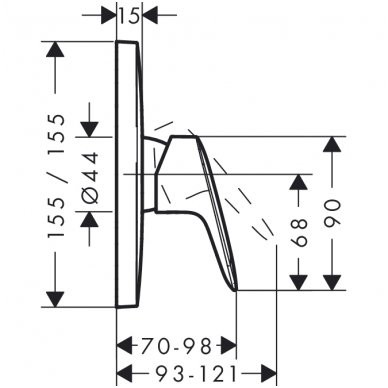 Hansgrohe potinkinis maišytuvas dušui Logis 71605000 2