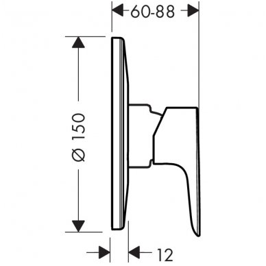 Hansgrohe potinkinis maišytuvas dušui Talis E 71766000 2