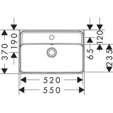 Hansgrohe praustuvas 550x370 Xanuia Q 2