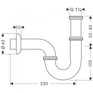 Hansgrohe sifonas praustuvui 53002000 2