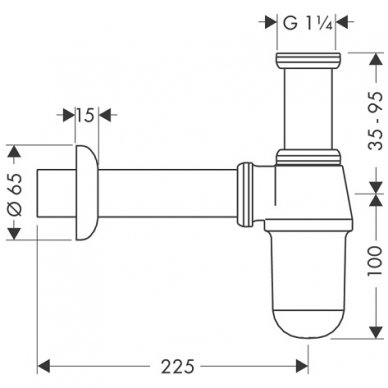 Hansgrohe sifonas praustuvui 52053000 2