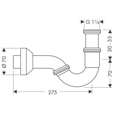 Hansgrohe bide sifonas 55237000 2