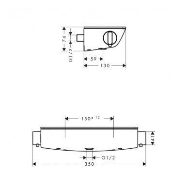 Hansgrohe termostatinis maišytuvas dušui Ecostat Select 2