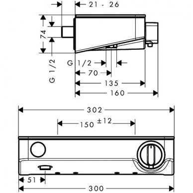 Hansgrohe termostatinis maišytuvas dušui ShowerTablet Select 300 2
