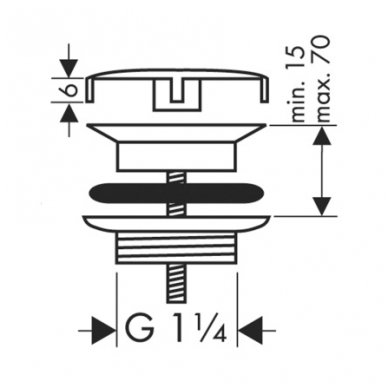 Hansgrohe neuždaromas ventilis praustuvui 2