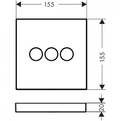 Hansgrohe uždaromasis ventilis ShowerSelect 15764000 2