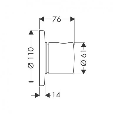 Hansgrohe uždaromasis ventilis Trio/Quattro S 15932000 2