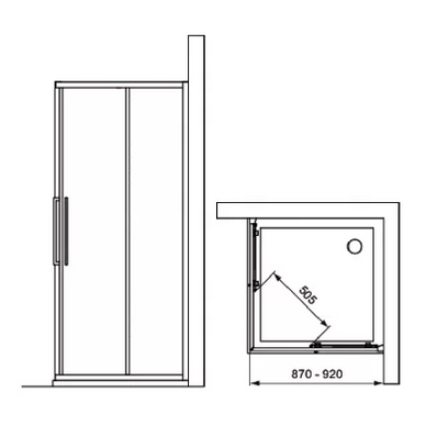 Ideal Standard dušo kabina Kubo 90x90 / Skaidrus (PREKĖ EKSPOZICINĖ) 3