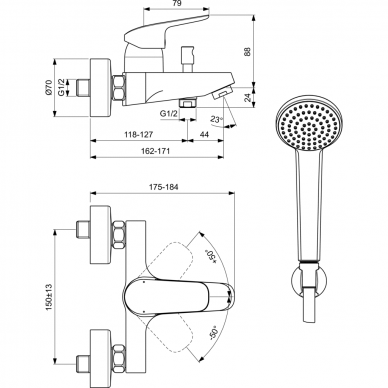 Ideal Standard maišytuvas voniai Ceraflex 2