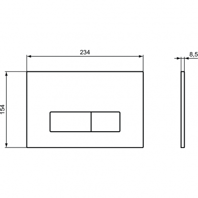 Ideal Standard vandens nuleidimo mygtukas ProSys Oleas M2 2