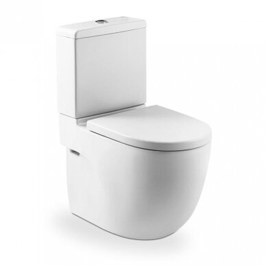 Roca pastatomas WC su dangčiu Meridian Compact Rimless