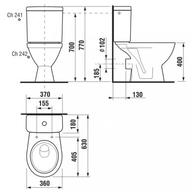 Jika pastatomas WC su dangčiu Lyra Plus 2