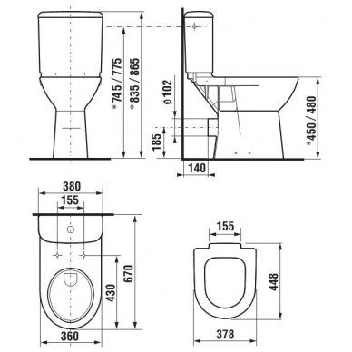 Jika pastatomas WC Deep by Jika 8.2361.6.000.000.1 2