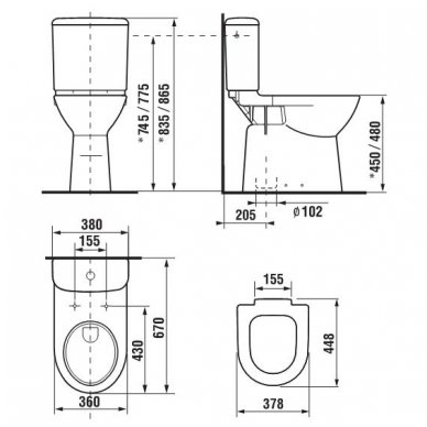 Jika pastatomas WC Deep by Jika 8.2361.7.000.000.1 2