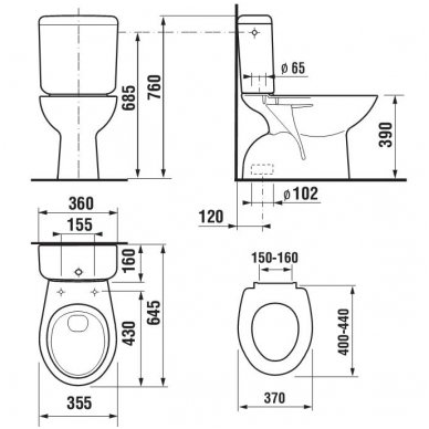 Jika kombinuotas pastatomas WC Zeta 825397/825397 2