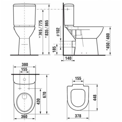 Jika pastatomas WC Deep by Jika 8.2361.8.000.000.1 2