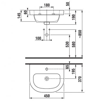 Jika praustuvas Deep by Jika 450x370 8.1561.4.000.104.1 2