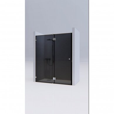 Kamė dušo durys su sienele 550-1400mm Modelis 4 2