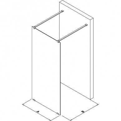 Kamė dušo sienelė 800-2000mm Modelis 15 4