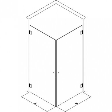 Kamė dušo kabina 800x800 Modelis 8 2