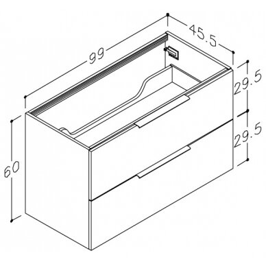 Kamė spintelė po praustuvu LIRIS 120 2