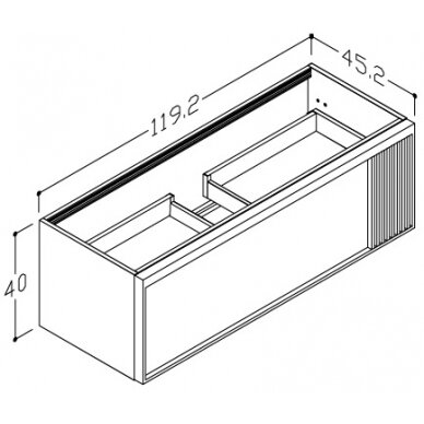 Kamė spintelė po praustuvu SOLE 120 2