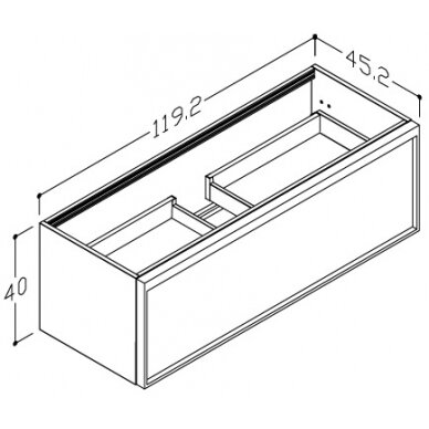 Kamė spintelė po praustuvu SOLE 120 2