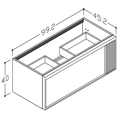 Kamė spintelė po praustuvu SOLE 100 2