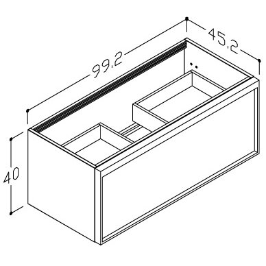 Kamė spintelė po praustuvu SOLE 100 2