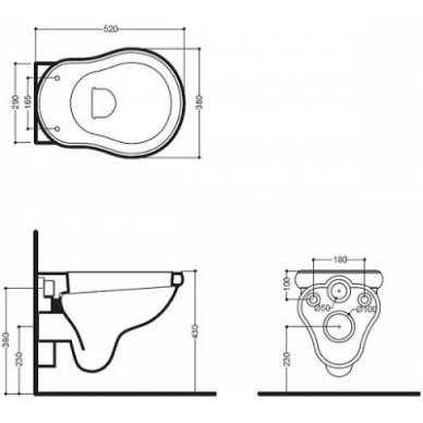 Kerasan pakabinamas unitazas Retro 1015 2