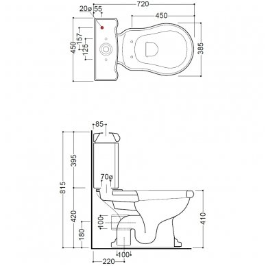 Kerasan pastatomas WC Retro 1012/1013 6