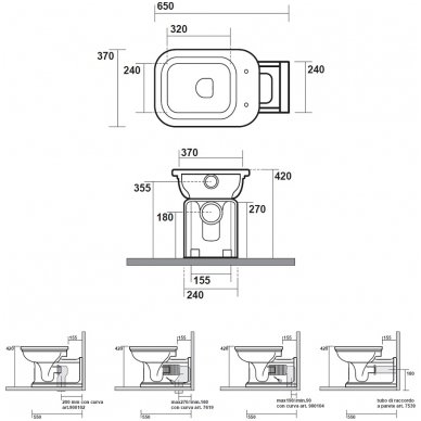 Kerasan pastatomas WC Waldorf 4116 "Prolungato" 3