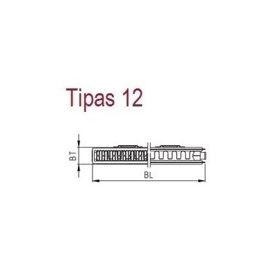 Kermi plieninis radiatorius 12x600 (ilgis pasirinktinai) 2