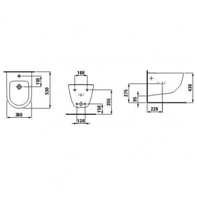 Laufen pakabinama bidė Pro New 830952 2