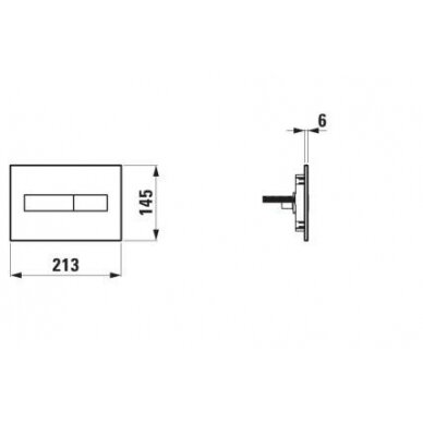 Laufen vandens nuleidimo mygtukas INEO HORIZON 2