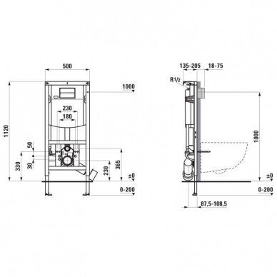 Laufen potinkinis rėmas pakabinamam unitazui INEO 3