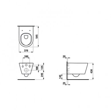 Laufen potinkinis WC komplektas 5