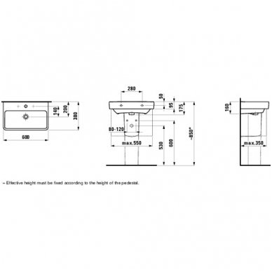 Laufen praustuvas 600x380 Pro S 818959 5