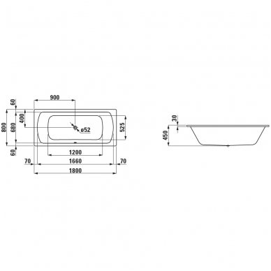 Laufen vonia 1800x800 Moderna Plus 225060 2