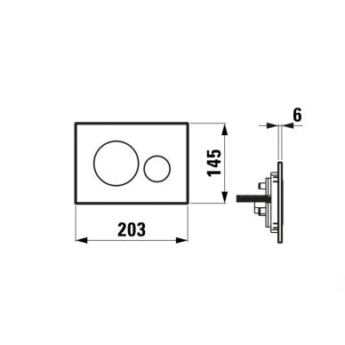 Laufen vandens nuleidimo mygtukas INEO MOON 3
