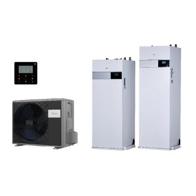 Midea šilumos siurblys oras vanduo M-Thermal Arctic 14 kW su integruotu boileriu