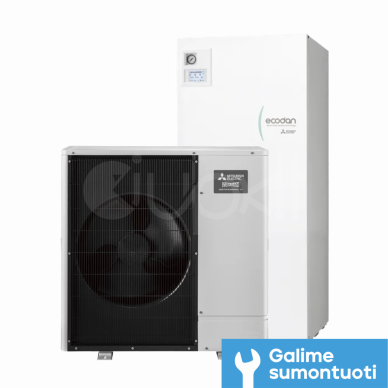 Mitsubishi Electric šilumos siurblis oras-vanduo su integruotu boileriu 200 l Ecodan Zubadan E-gen 10,0 kW