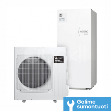 Mitsubishi Electric šilumos siurblis oras-vanduo su integruotu boileriu 200 l Ecodan E-gen 4,0 kW